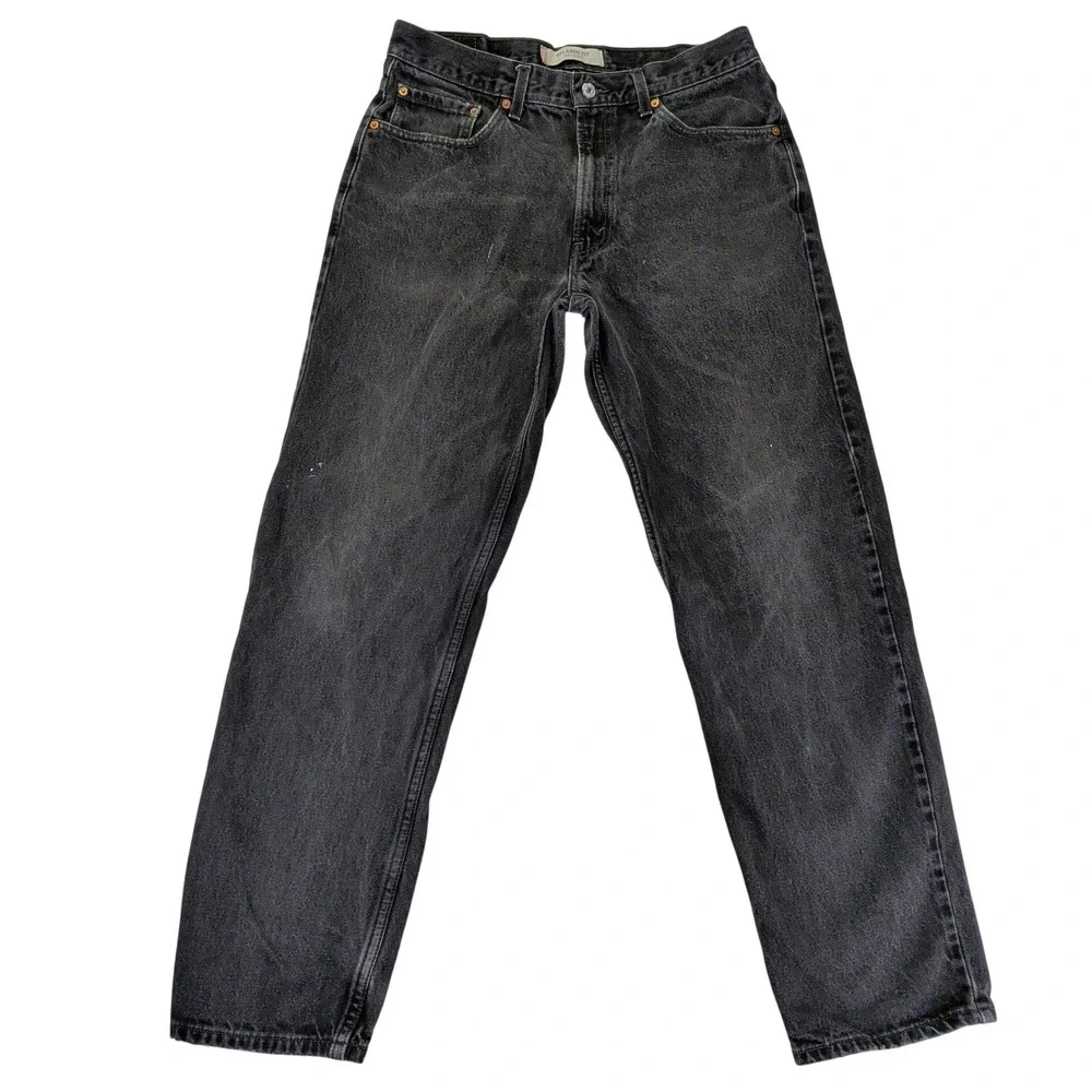 Levis 550 Relaxed Fit Tapered Leg Jeans Mens 33x32 Faded Black‎ Denim 005500260